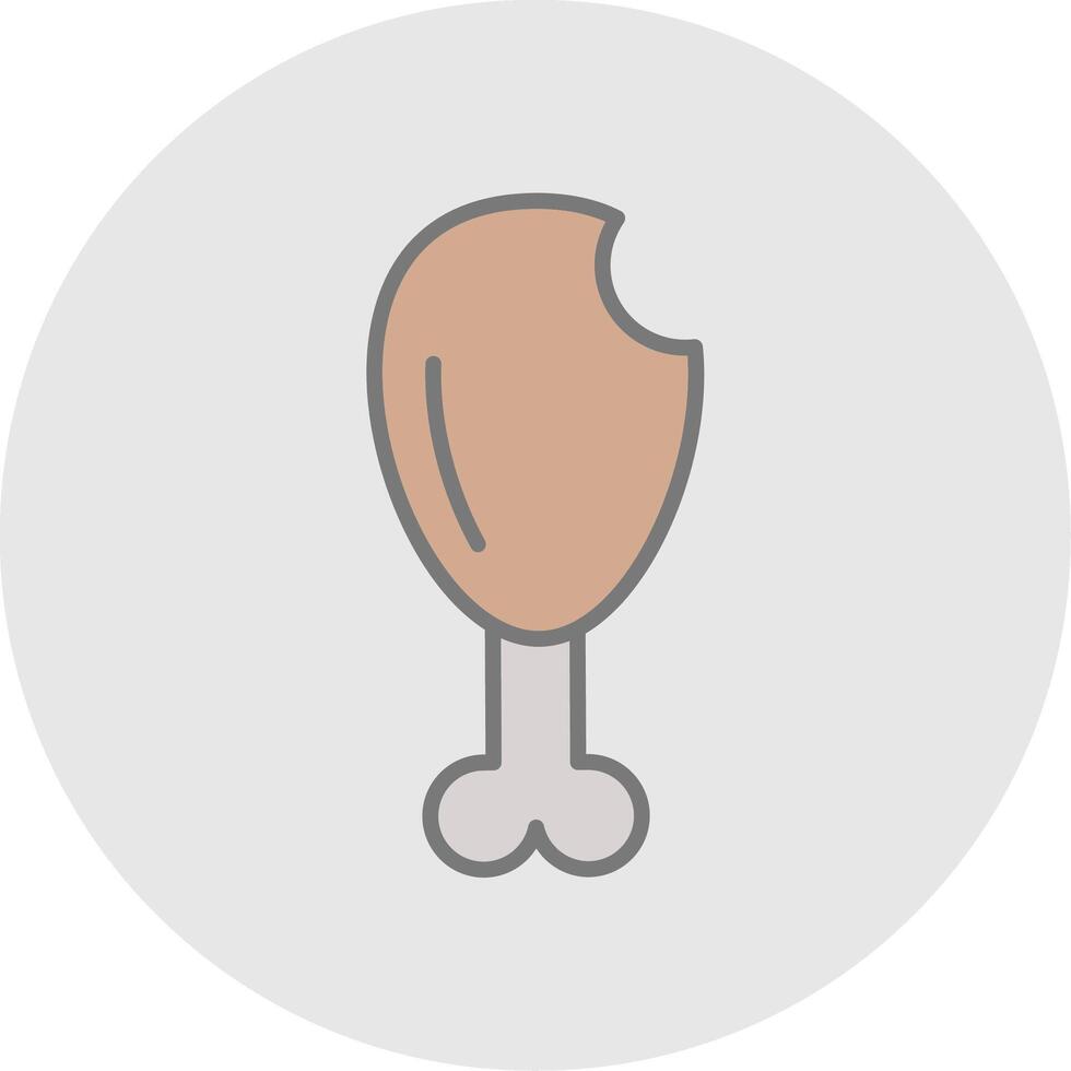 Leg Piece Line Filled Light Icon vector