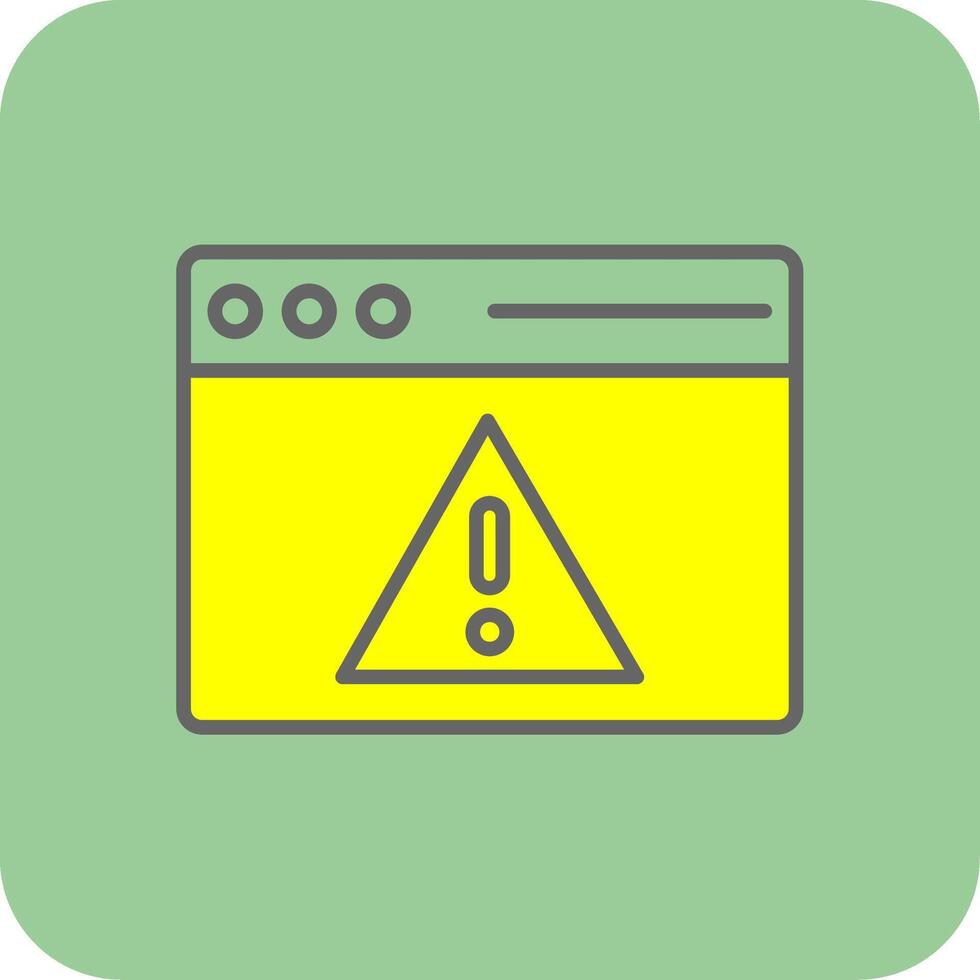 Access Denied Filled Yellow Icon vector