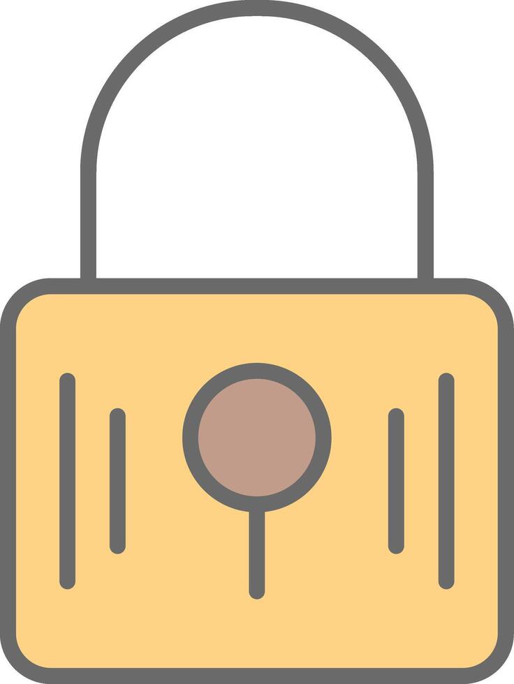 Padlock Line Filled Light Icon vector