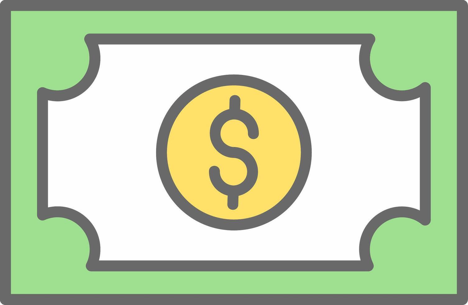 Money Line Filled Light Icon vector