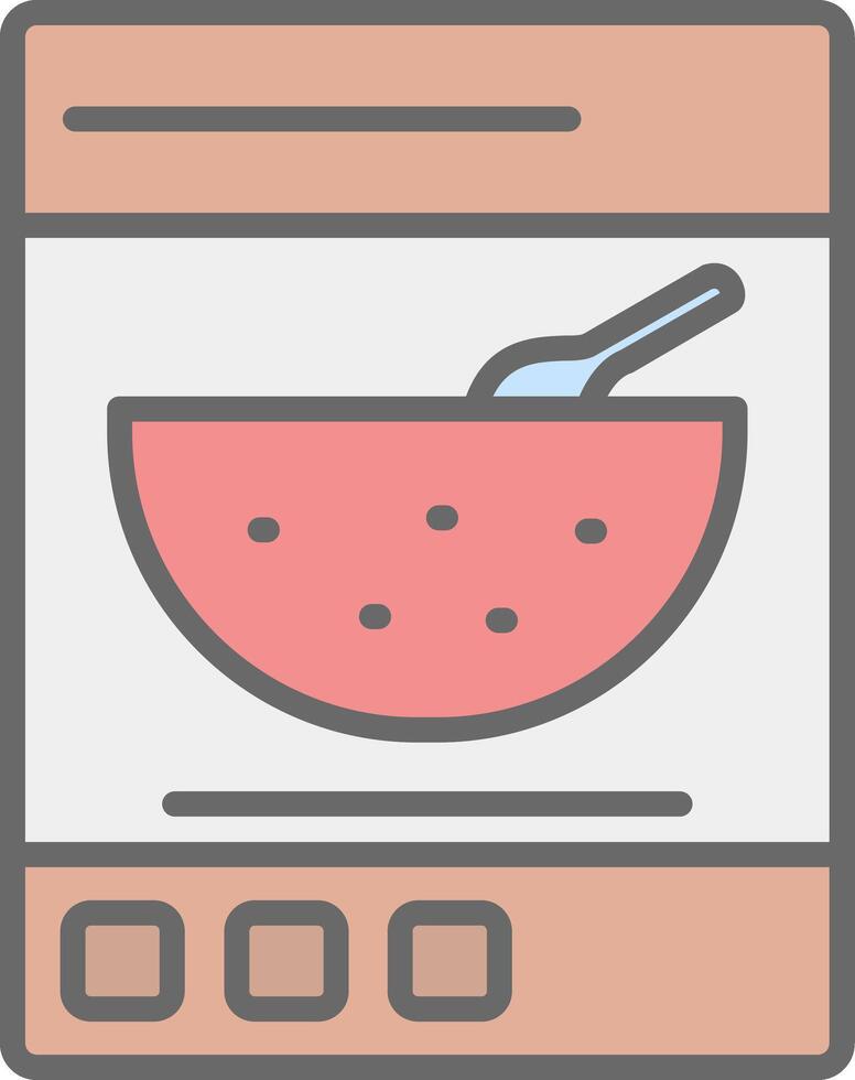 Cereals Line Filled Light Icon vector