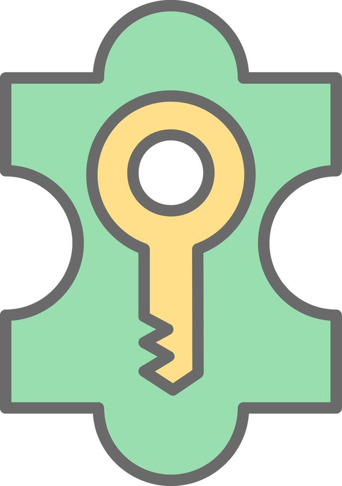 Puzzle Line Filled Light Icon vector
