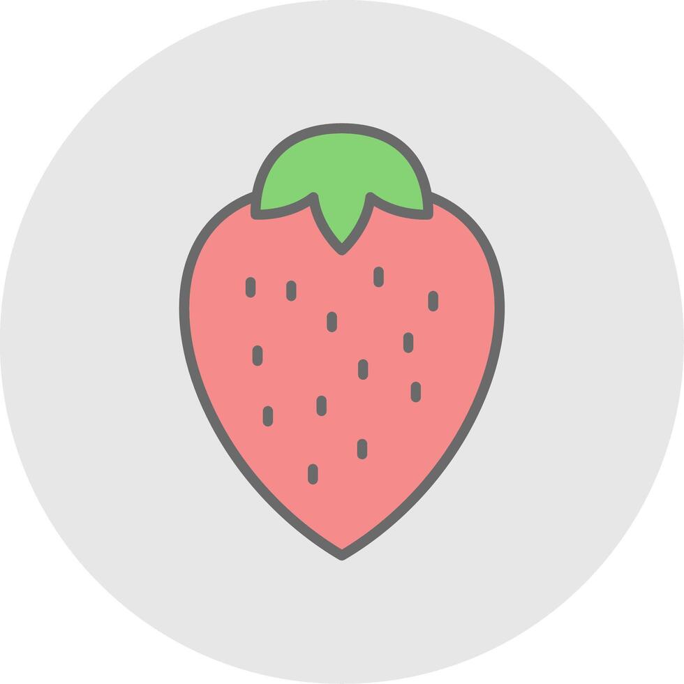 Strawberries Line Filled Light Icon vector