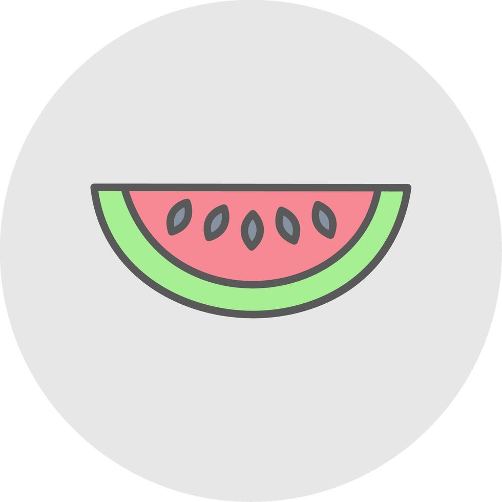 Honeydew Melon Line Filled Light Icon vector