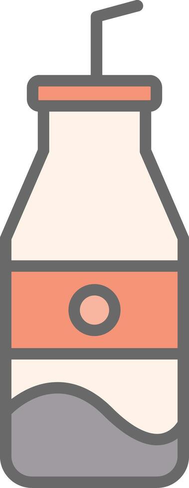 Soda Bottle Line Filled Light Icon vector