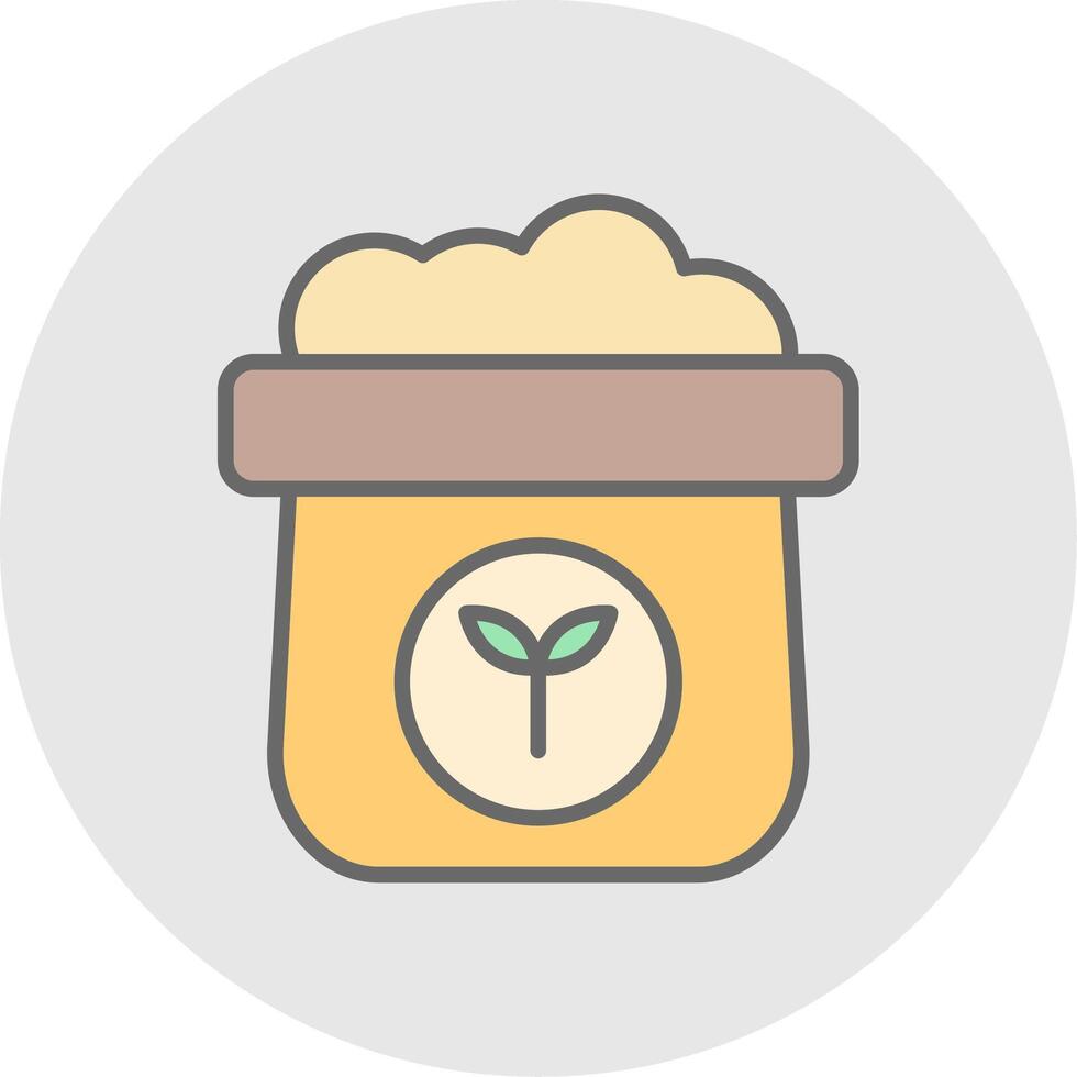 Fertilizer Line Filled Light Icon vector