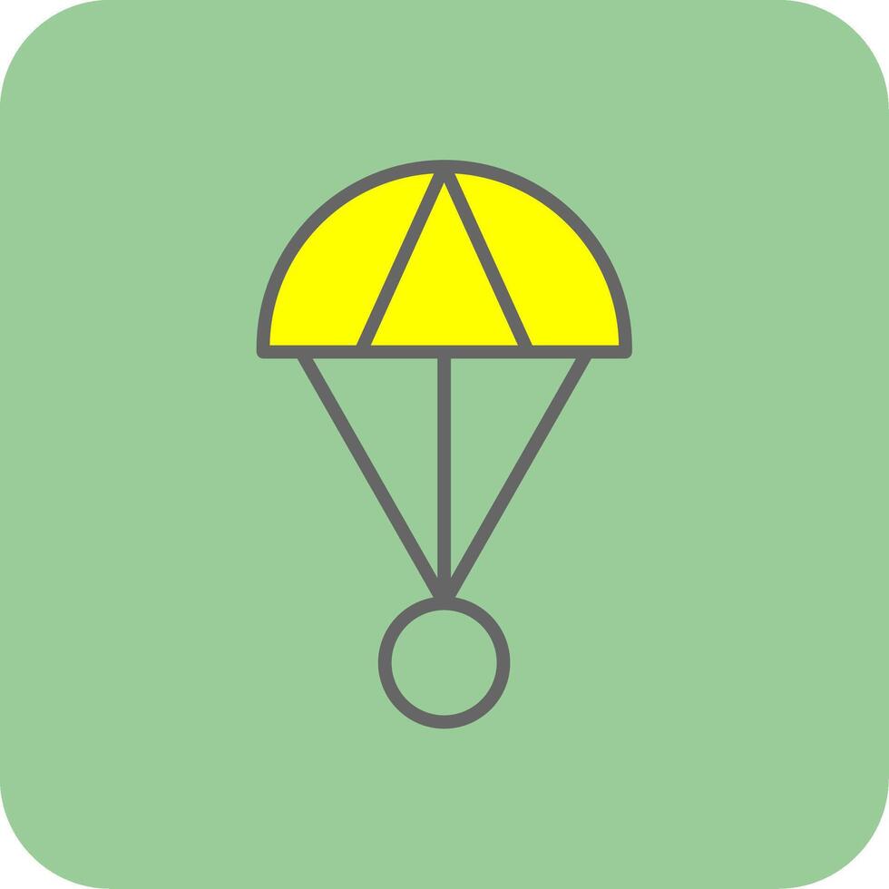 Skydive Filled Yellow Icon vector