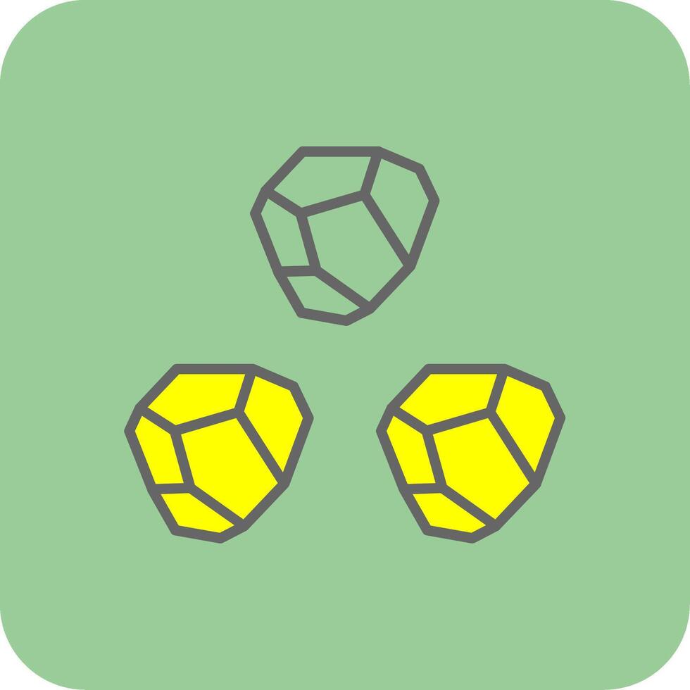 Boulder Filled Yellow Icon vector