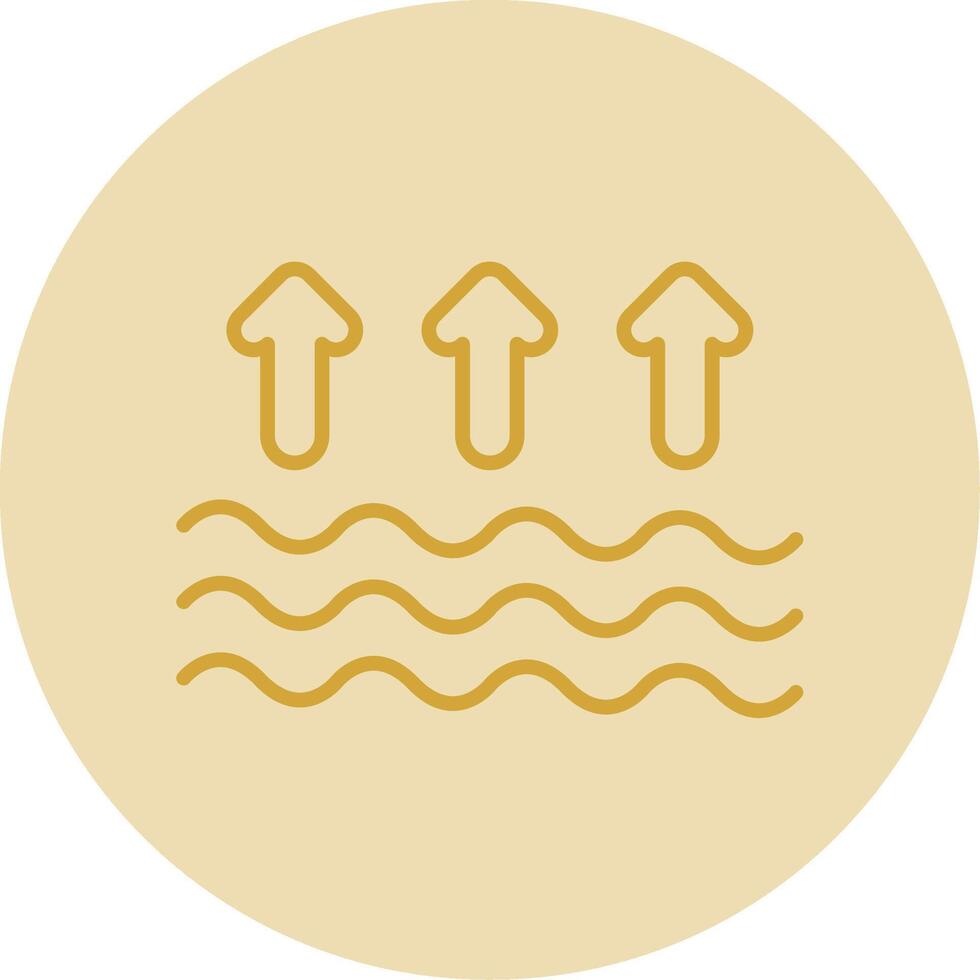 Arrows Line Yellow Circle Icon vector