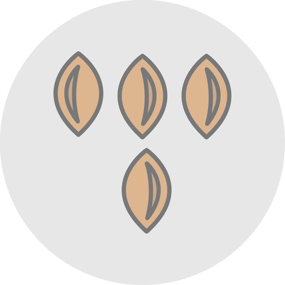 Seed Line Filled Light Icon vector