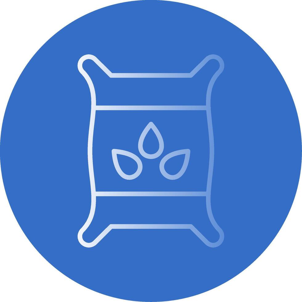 Seed Bag Flat Bubble Icon vector