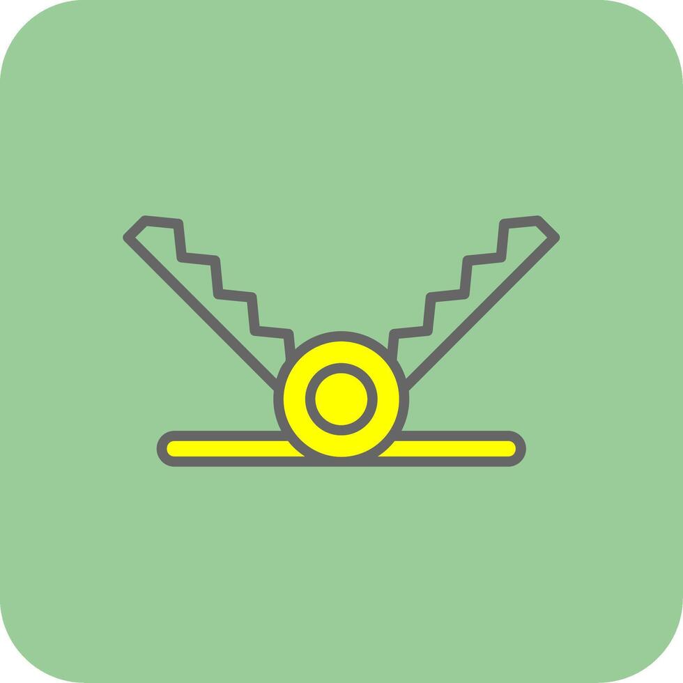 Trap Filled Yellow Icon vector