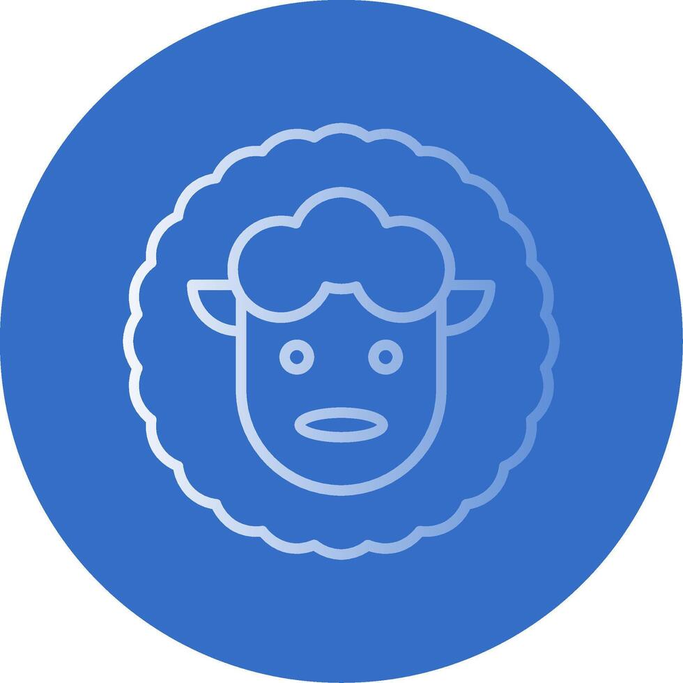 Sheep Flat Bubble Icon vector