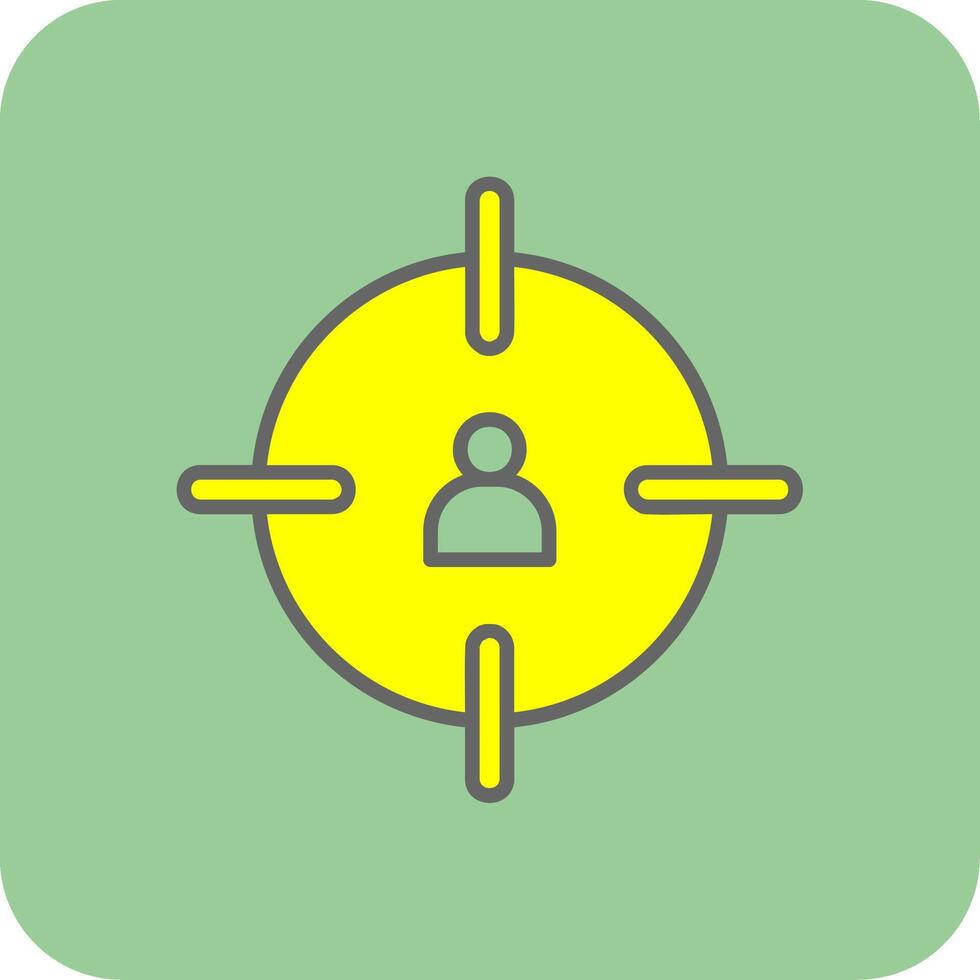 Headshot Filled Yellow Icon vector