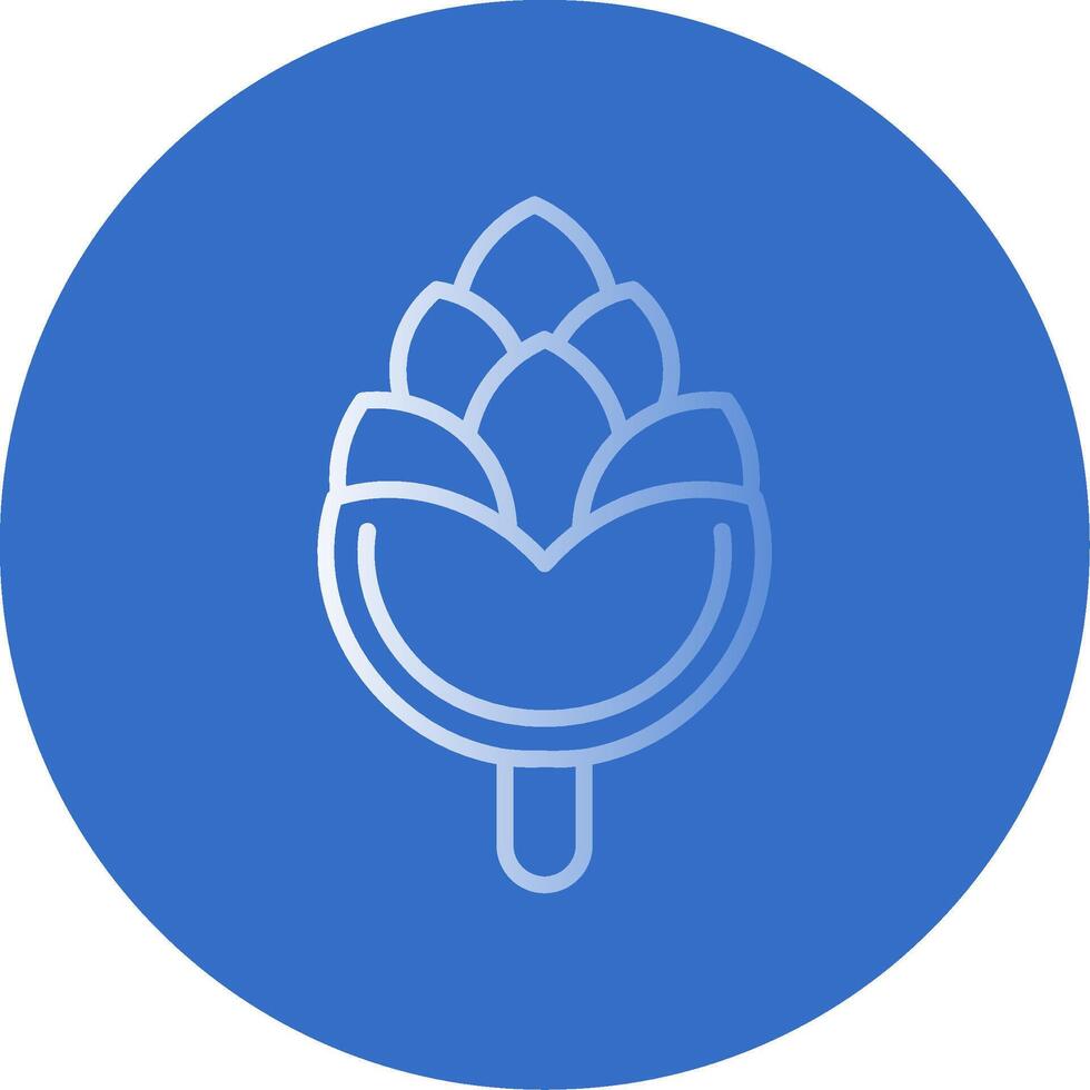 Pine Cone Flat Bubble Icon vector