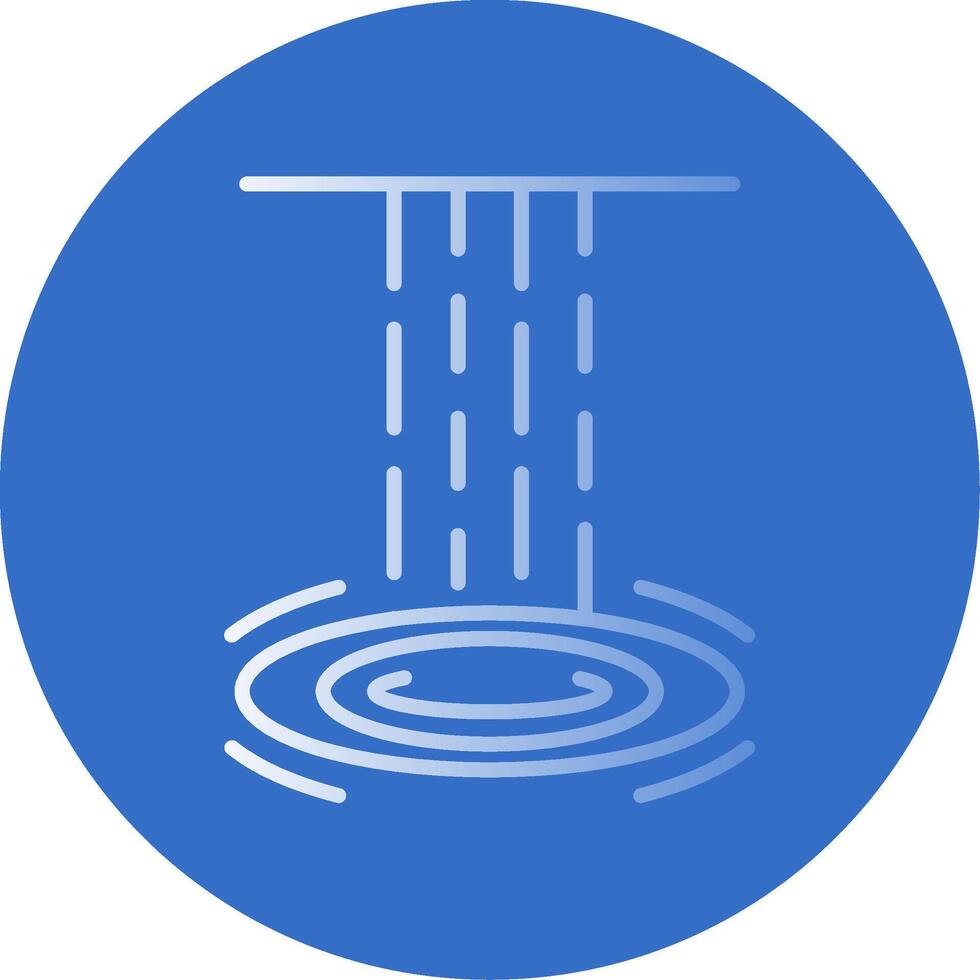 Waterfall Flat Bubble Icon vector