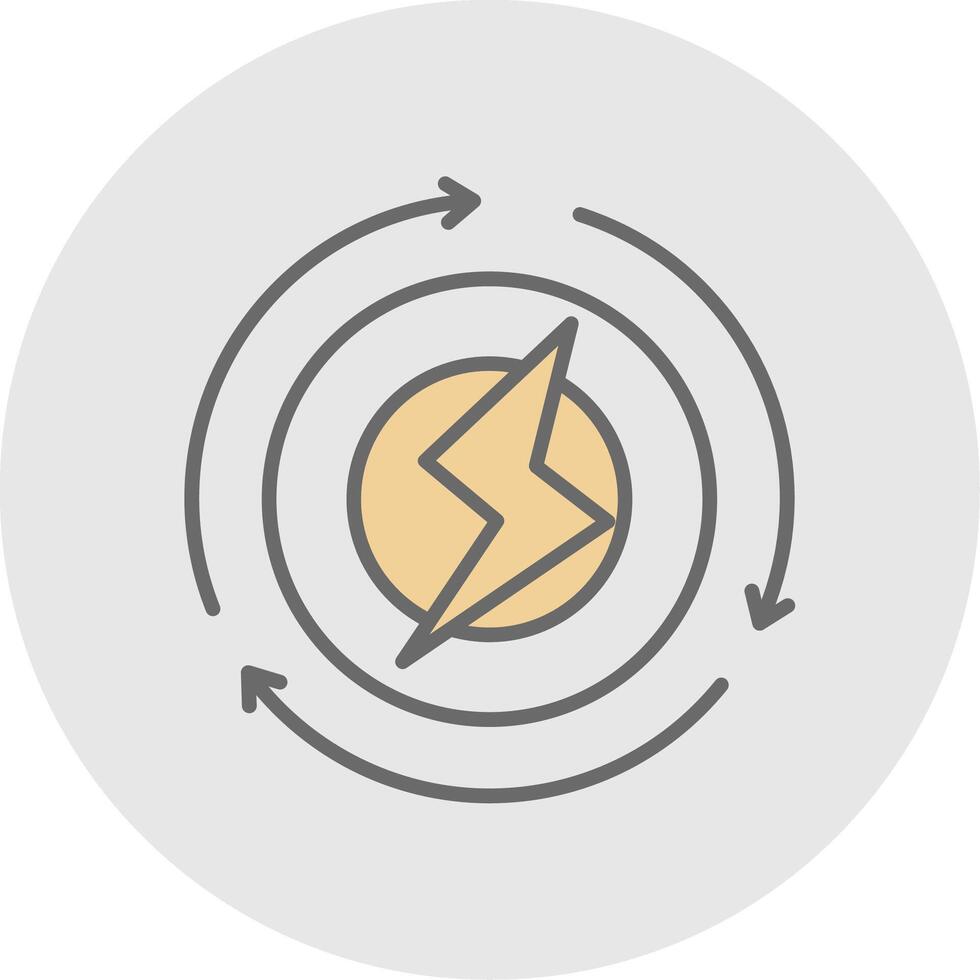 Renewable Energy Line Filled Light Icon vector