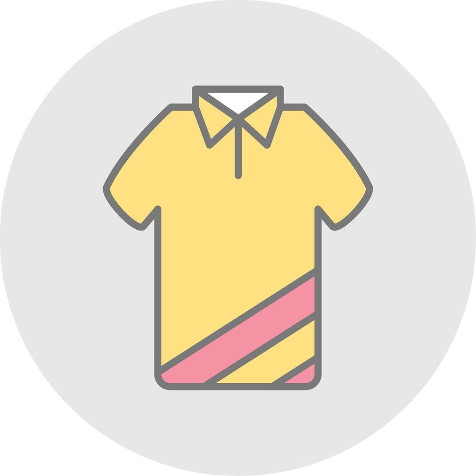 T Shirt Line Filled Light Icon vector