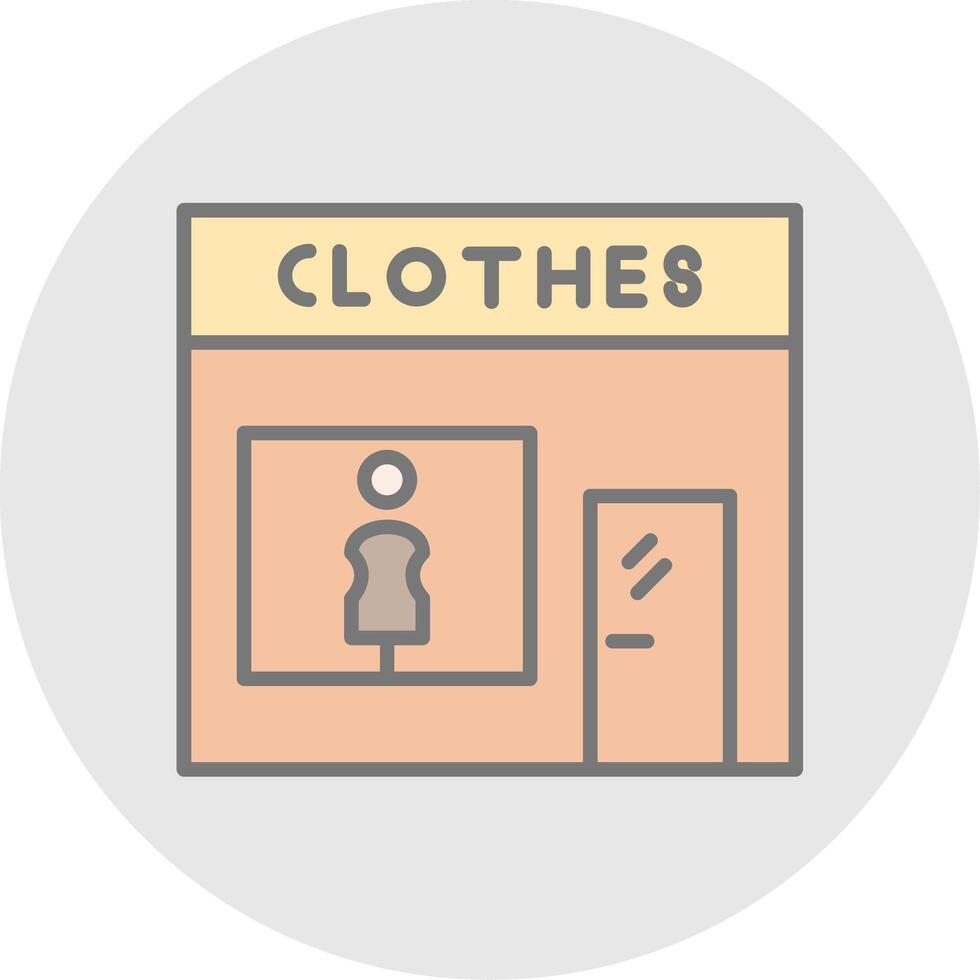 Fashion store Line Filled Light Icon vector