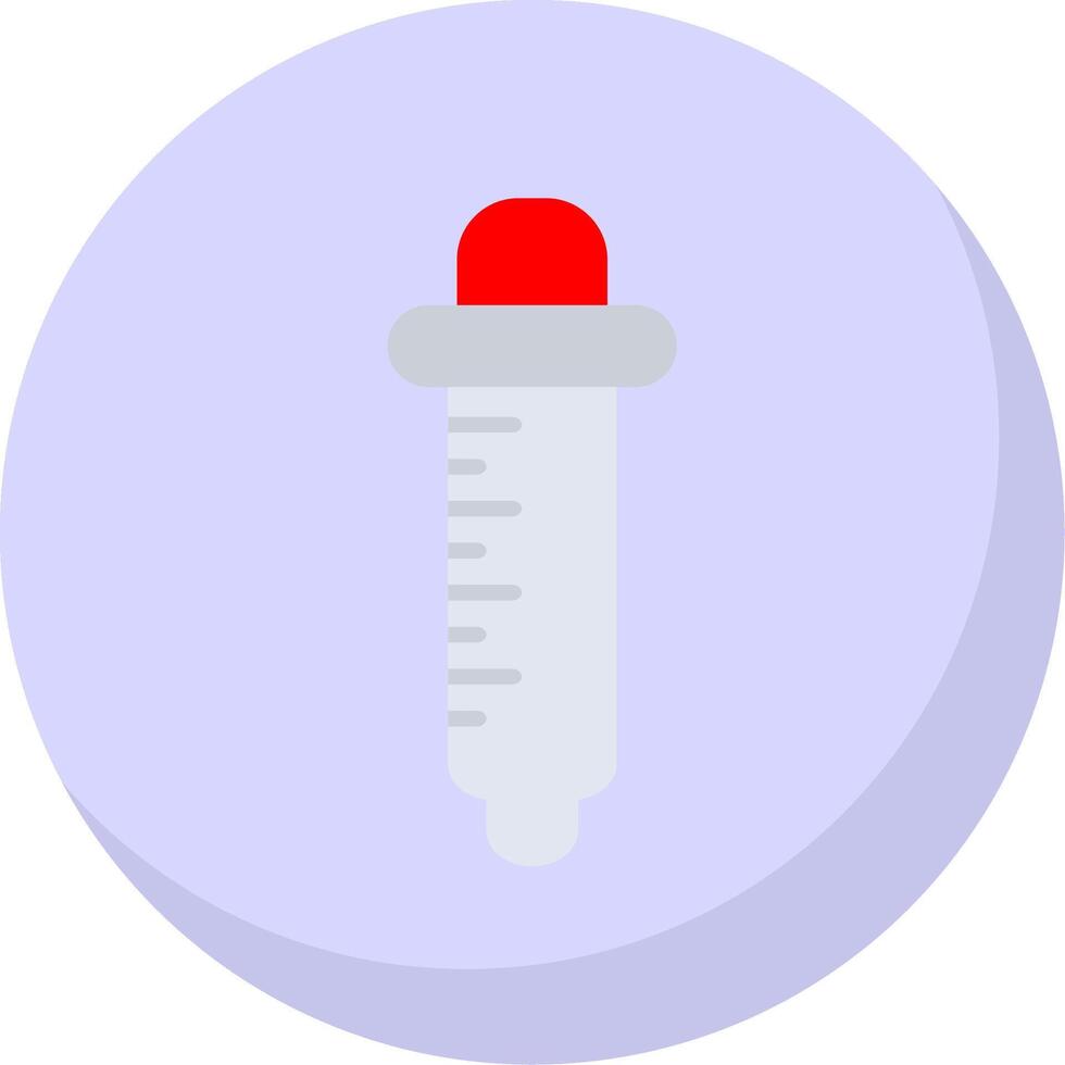 Pipette Flat Bubble Icon vector