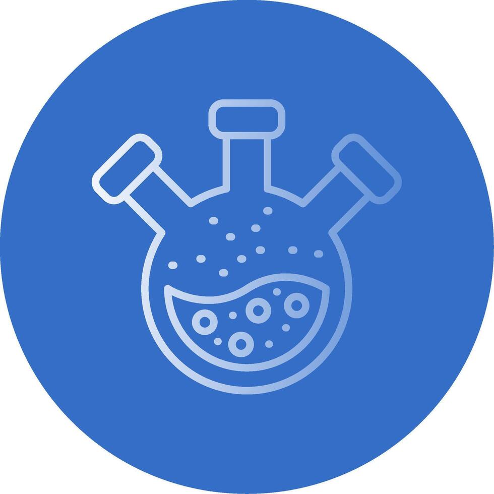 Flask Flat Bubble Icon vector