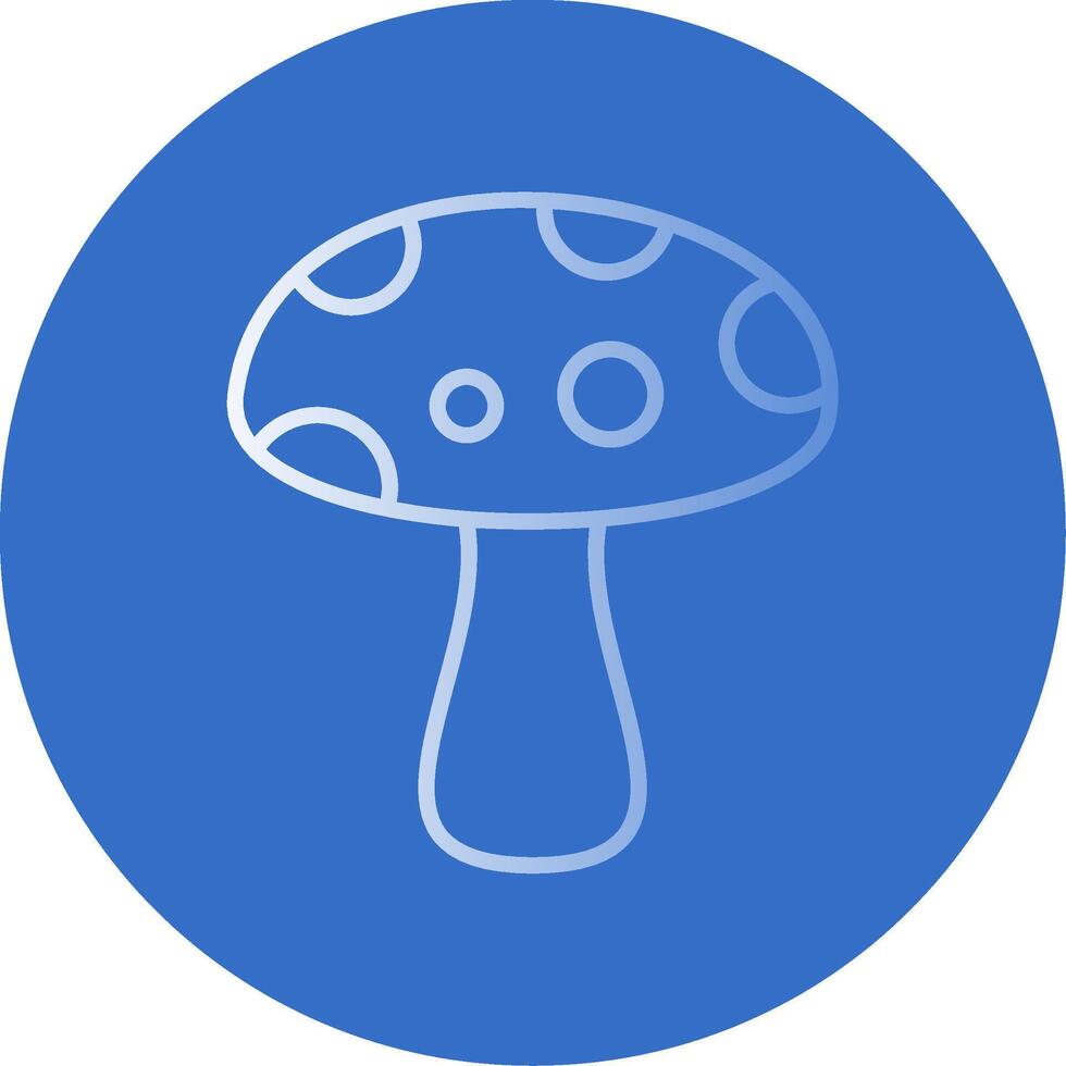 Mushroom Flat Bubble Icon vector