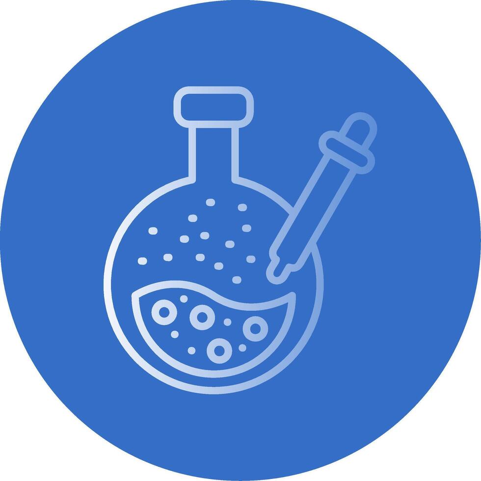 Pipette Flat Bubble Icon vector