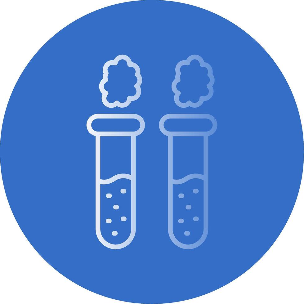 Test Tubes Flat Bubble Icon vector