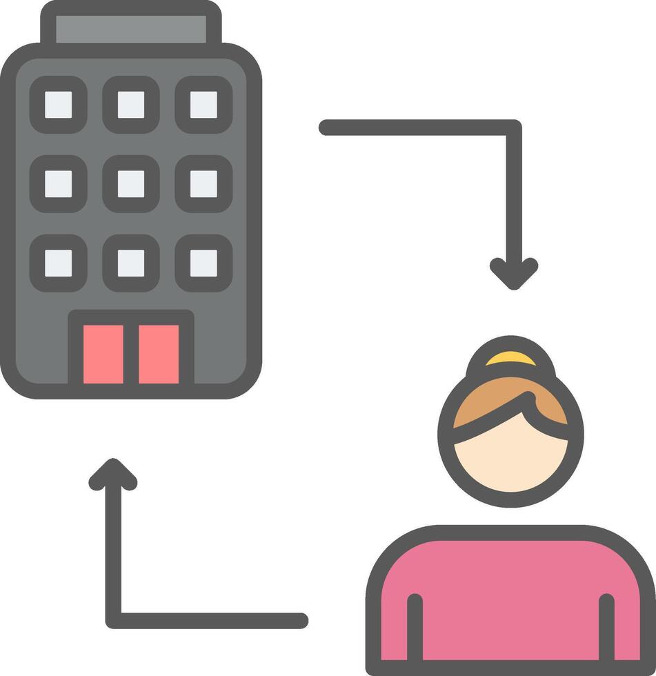 B2c Line Filled Light Icon vector