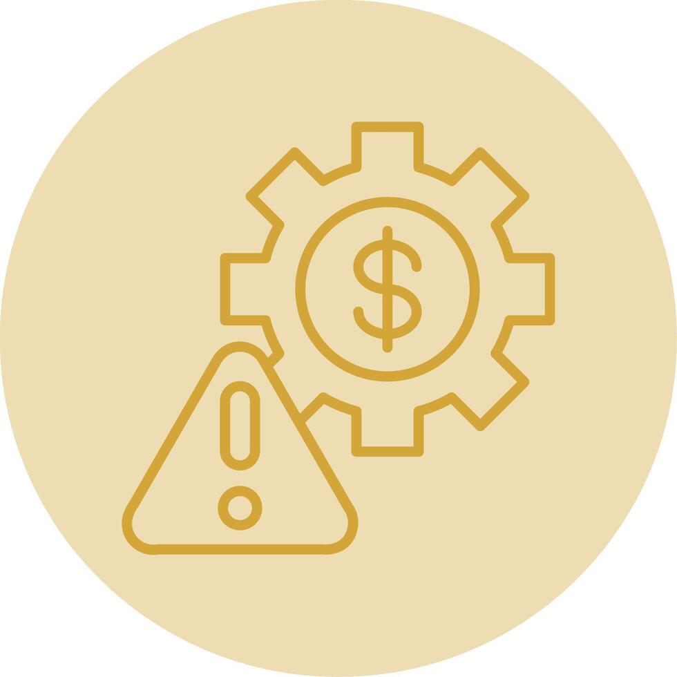 Factory Line Yellow Circle Icon vector
