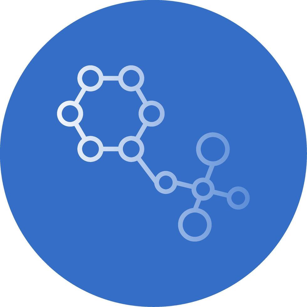 Molecules Flat Bubble Icon vector