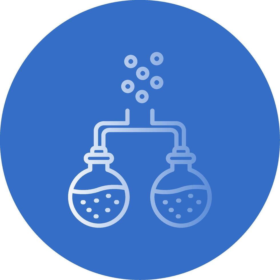 Flasks Flat Bubble Icon vector