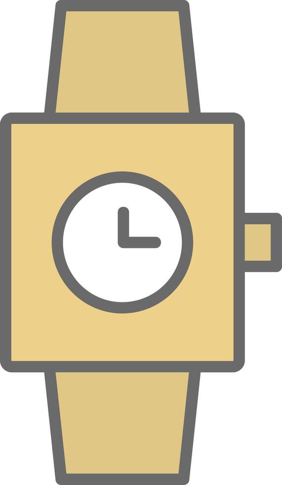 reloj línea lleno ligero icono vector