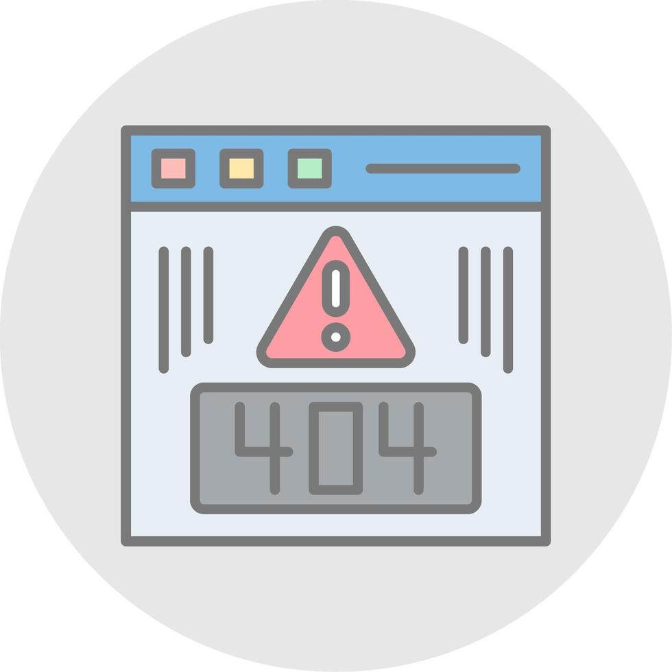 Error Line Filled Light Icon vector