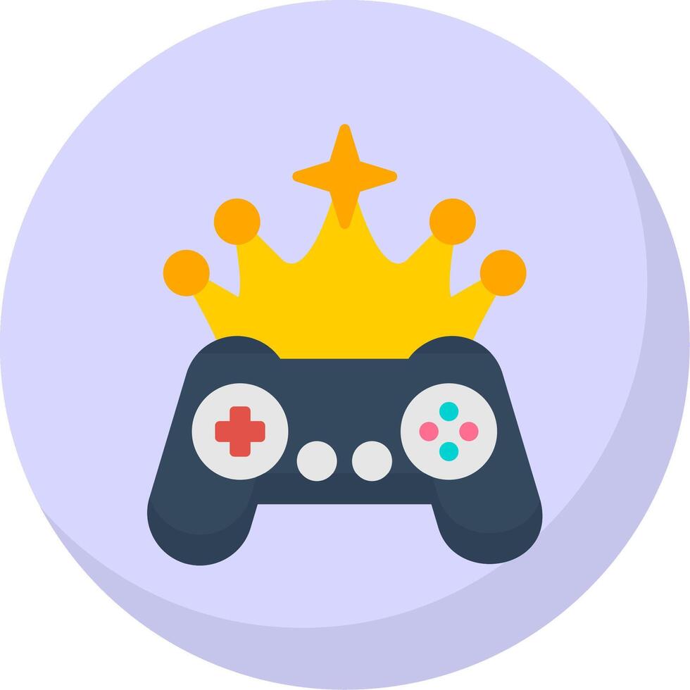 Crown Flat Bubble Icon vector