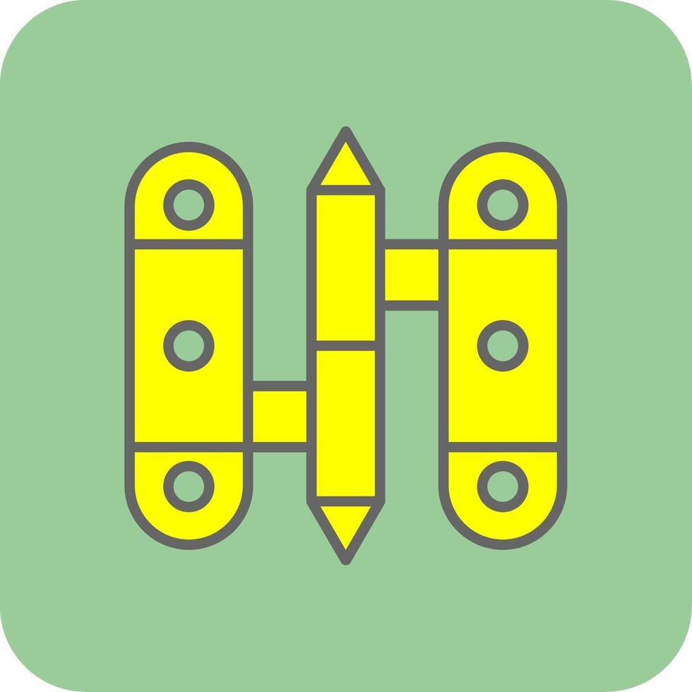 Hinge Filled Yellow Icon vector