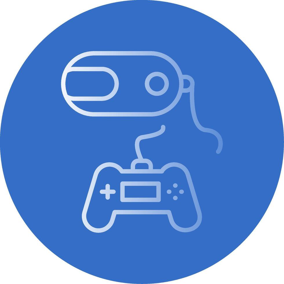 Vr Game Flat Bubble Icon vector