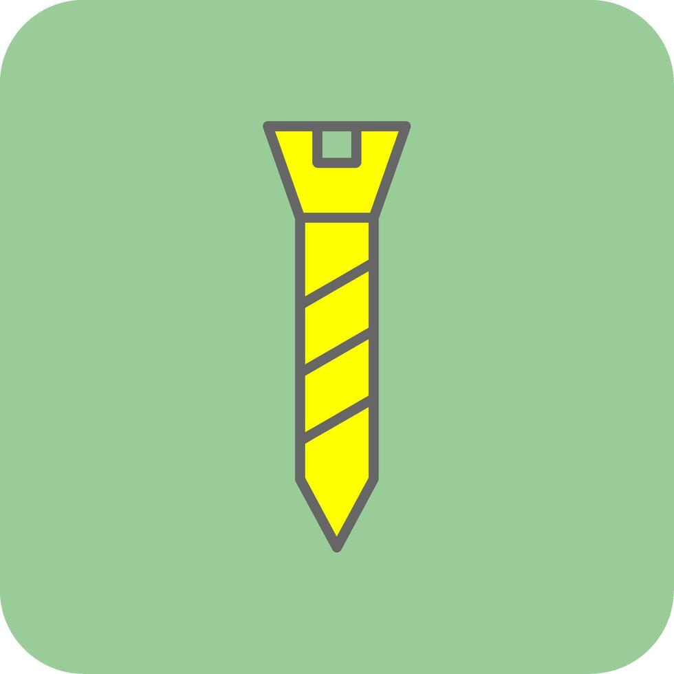 Screw Filled Yellow Icon vector