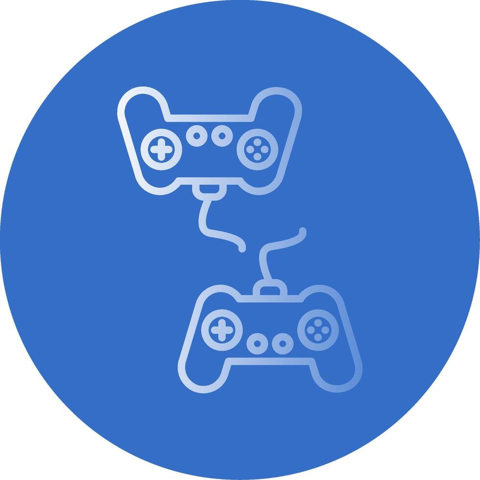 Player Versus Player Flat Bubble Icon vector
