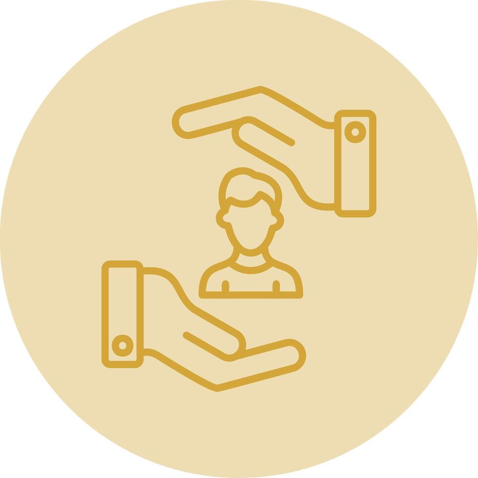 Product Line Yellow Circle Icon vector