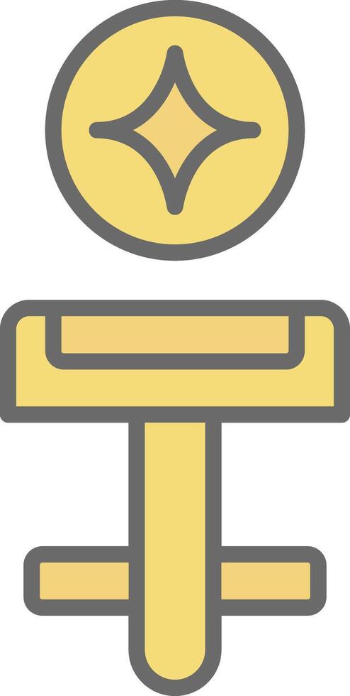 Cufflinks Line Filled Light Icon vector