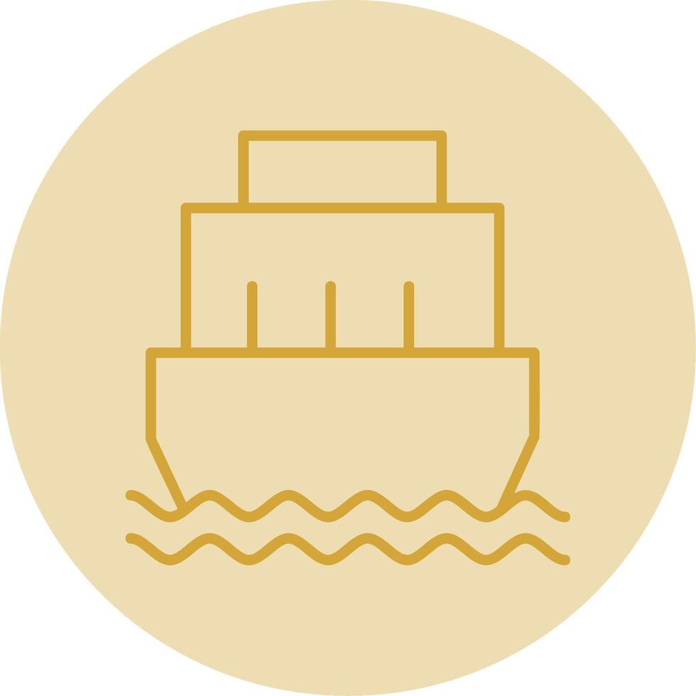 Port Line Yellow Circle Icon vector