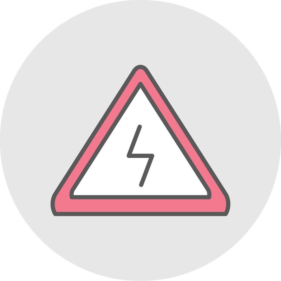 Danger Line Filled Light Icon vector