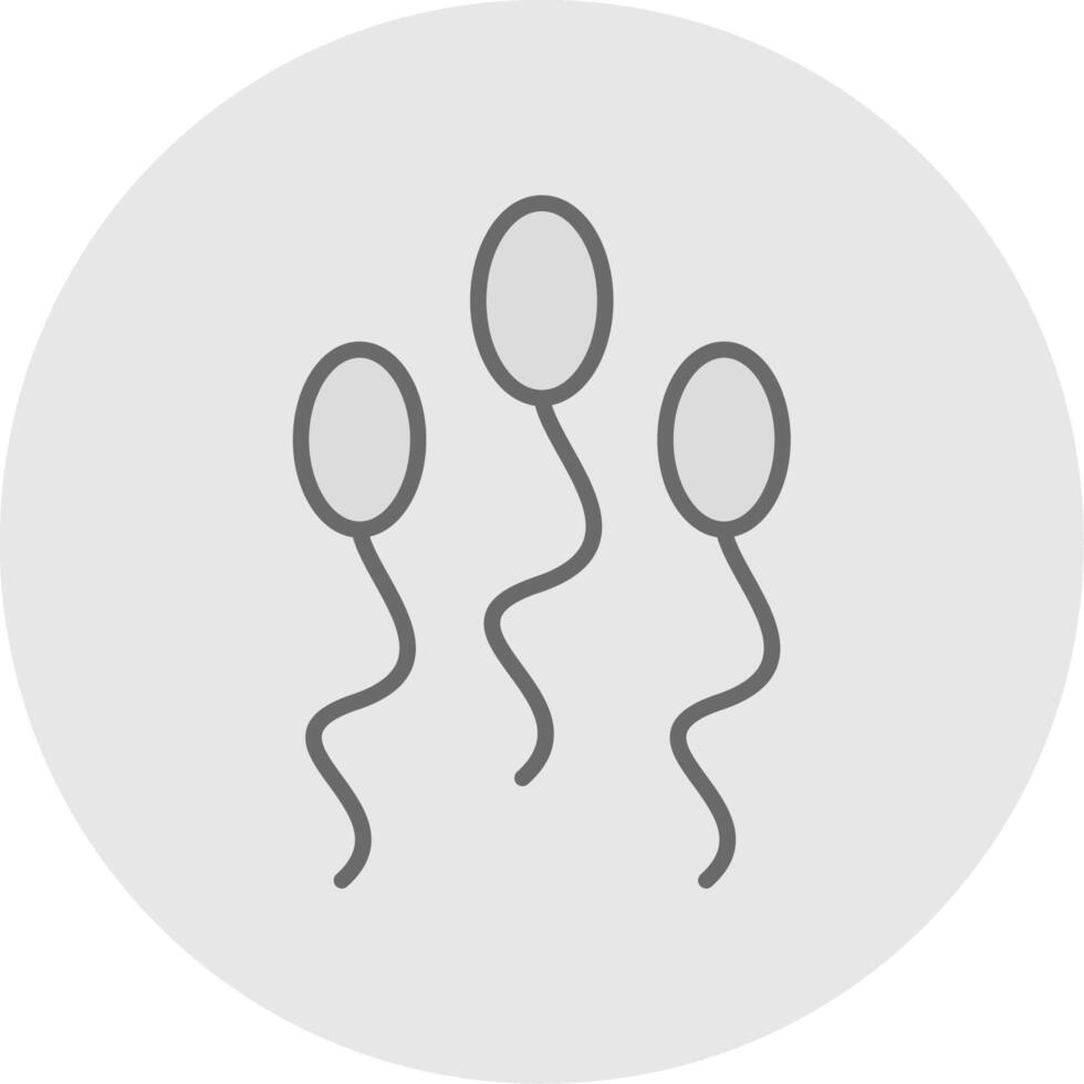 Sperm Line Filled Light Icon vector