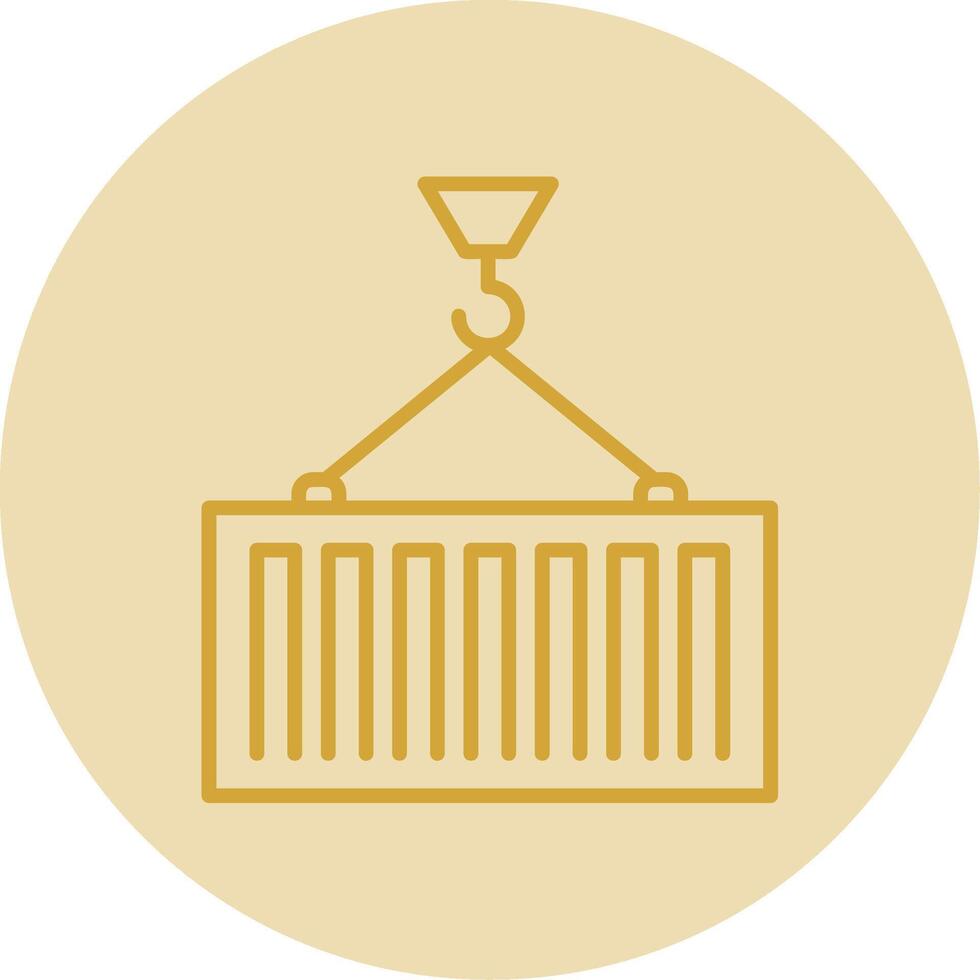 Container Loading Line Yellow Circle Icon vector