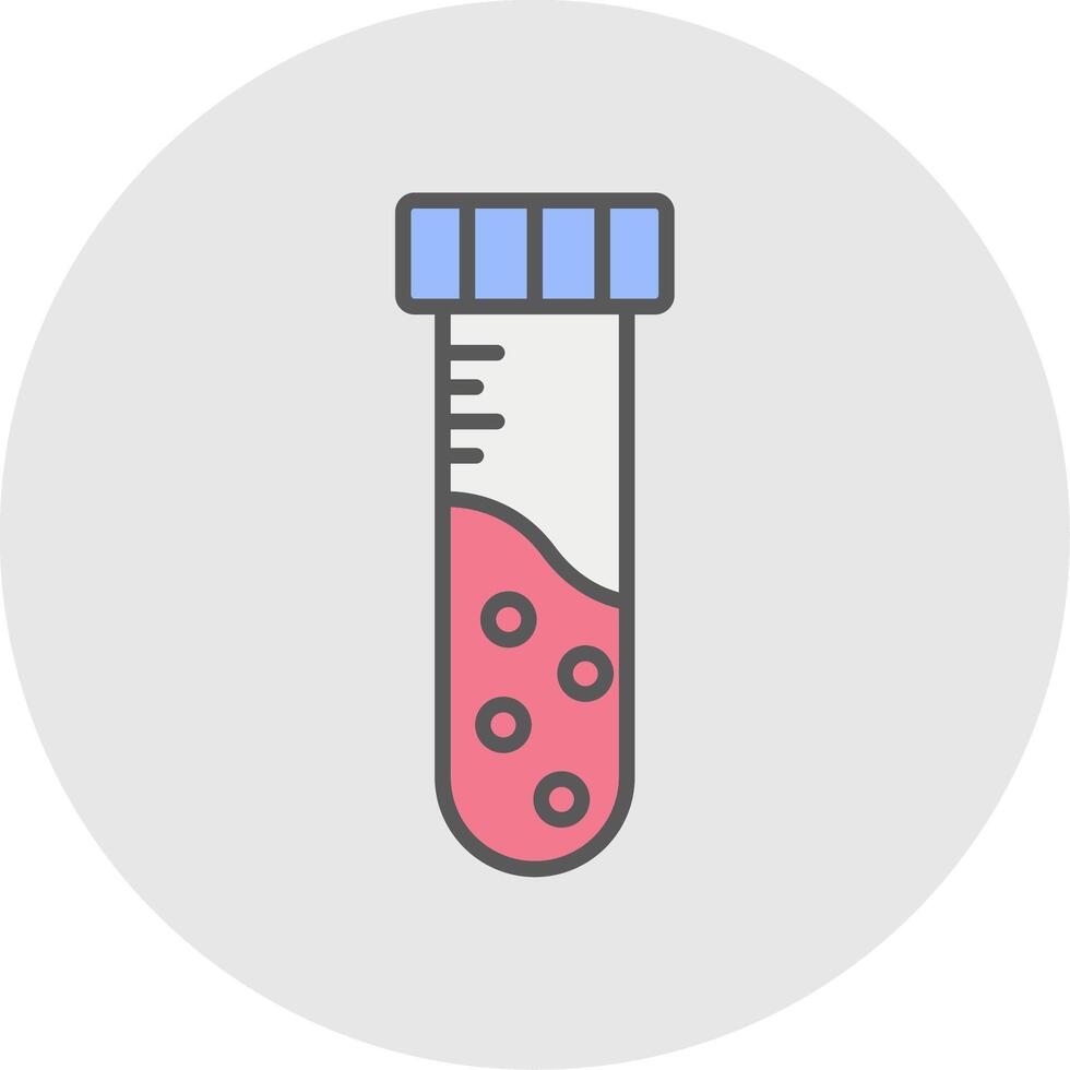 Test Tube Line Filled Light Icon vector