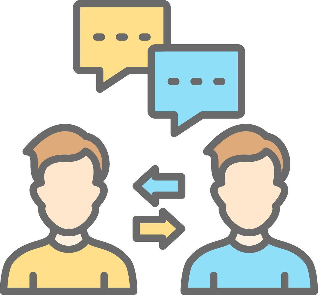 Communication Line Filled Light Icon vector