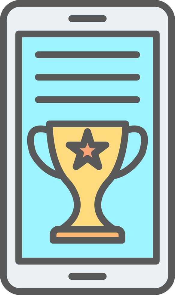 OnLine Filled Light Award Line Filled Light Icon vector