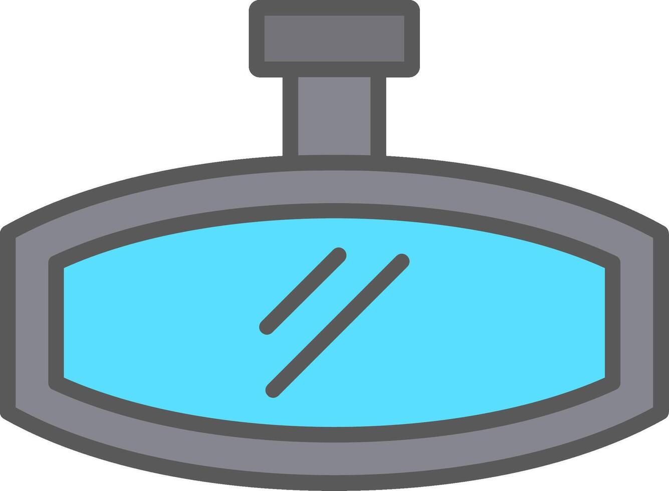 Rearview Mirror Line Filled Light Icon vector