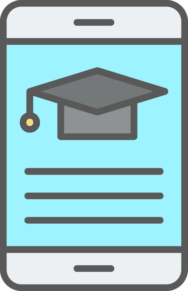 Elearning Line Filled Light Icon vector